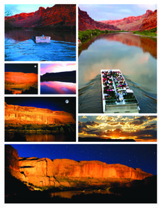 a collage of photos with boats and mountains in the background