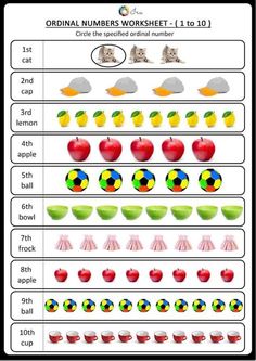 the worksheet is filled with different numbers and shapes