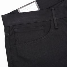 NEW Style: M5 Marked US Size: 36 Straight Fit Black Color 100% Cotton Denim Fabric Selvedge Button Fly Closure Made In USA Measurements Actual waist size: 38" Inseam: 34" Rise: 10" Cuff Width at the bottom: 7.75" This product is located in our EU warehouse. Classic Black Jeans With Belt Loops, Black Jeans With Belt Loops, Black Selvedge Jeans With Straight Hem, Straight Leg Jeans With Button Closure For Business Casual, Business Casual Jeans With Tapered Leg And Button Closure, Business Casual Jeans With Button Closure And Tapered Leg, Business Casual Tapered Leg Jeans With Button Closure, Tapered Leg Jeans With Button Closure For Business Casual, Black Jeans With Welt Pockets For Work