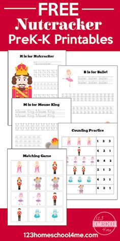 the nutcracker printable worksheet for preschool and prek - k