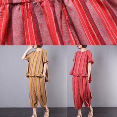 new 2019 red striped two pieces red ruffles low high design tops and elastic waist harem pants

This dress is made of cotton or linen fabric, soft and breathy. 

Flattering cut. Makes you look slimmer and matches easlily.
 
Materials used: cotton  linen

Measurement:measurement for the top:



One size fits all for this item. Please make sure your size doesn't exceed this size: 3XL/BUST-116cm   
   
length front 59cm / 23.01"
length back 69cm / 26.91"
Shoulder 40cm / 15.6"
bust 116cm / 45.24"
Sl Kids Long Dress, Fur Waistcoat, Long Fall Dresses, Striped Two Piece, High Design, Elegant Red, Higher Design, Ruffle Shorts, Chiffon Shirt