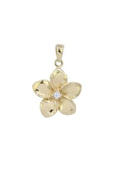 14K Solid Gold Hawaiian Plumeria Flower Charm Pendant (19mm, 1.2g) - Yellow, CZ Condition: Brand New Hawaiian Plumeria Flower Symbolism: Positivity, New Life, Birth Material: Solid 14K Yellow Gold, Cubic Zirconia (CZ) Hallmark: 14K Dimensions (without bail): 19 mm x 16 mm Dimensions (with bail): 24 mm x 16 mm Weight: 1.2 grams *A jewelry/gift box will be included with each pendant Please let me know if you have any questions.   If you are interested in multiple items and would like to SAVE ON SHIPPING, please message me the list of ITEM NUMBERS or DESCRIPTIONS and I will gladly make a custom listing for you.  Mahalo! Shipped with USPS First Class Package. Hawaiian Plumeria, Flower Charm, Fine Jewellery Necklace, Jewelry Gift Box, Gold Pendant, Charm Pendant, Solid Gold, Jewelry Watches, Jewelry Gifts