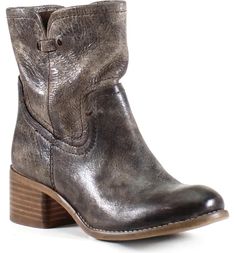 Diba True West Haven Bootie | Nordstrom Thick Stitching, Booties Outfit, Metallic Shoes, Cute Bras, Cowgirl Hat, Western Booties, Cowgirl Hats, Leather Block Heels, Chunky Heel