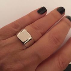 Signet Ring Women, Ring Initial, Signet Rings Women, Rings Sterling Silver, Rings Women, Letter Ring, Monogram Ring, Signet Rings, Silver Signet Ring