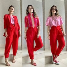 Red Pants Outfit, Colour Combinations Fashion, Color Combinations For Clothes, Fashion Mistakes, Red Outfit, Professional Outfits, Business Casual Outfits