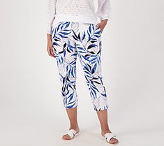 Looking polished never felt so fabulous. Thanks to LK Fusion fabric and a pull-on design, these printed crop pants have a slightly structured yet easygoing style that keeps you ready for the office, date night, and more. From Susan Graver. Spring Printed Bottoms For Workwear, Spring Pull-on Style Tapered Leg Capris, Spring Tapered Leg Pull-on Capris, Trendy Printed Bottoms For Work, Fun Pants, Rayon Pants, Susan Graver, Petite Pants, Crop Pants