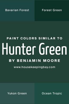 paint colors similar to hunter green by benami moore