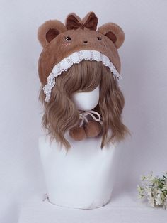 This price is for a hat only, others are not included. Playful Brown Cap Hat, Playful Brown Cap, Cute Brown Brimmed Hat, Cute Adjustable Brown Hats, Cute Beanie Hat With Ears, Cute Beanie Costume Hat, One Size Fits Most, Cute Costume Cap Hat, One Size Fits Most, Cute Costume Hats And Headpieces, Brown Kitty