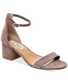 Steve Madden Women's Irenee Two-Piece Block-Heel Sandals Wedding Shoes Sneakers, Black Block Heels, Latest Shoe Trends, Ankle Strap Shoes, Grey Suede, Black Leather Heels, Pretty Shoes, Ankle Strap Heels, Ankle Straps