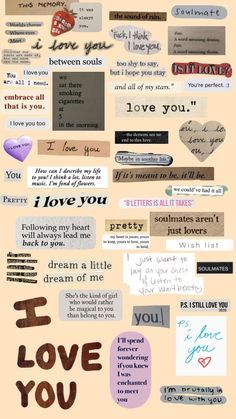 a collage of different types of words and phrases