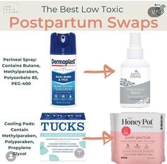 the best low toxic postpartum swaps