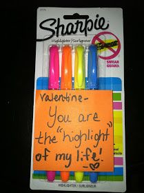 there are some pens in the package with writing on it and an orange sign that says, valentine you are the night of my life