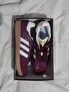 #samba Shoe Charms Sambas, Adidas Samba Maroon, Samba Burgundy, Wales Bonner Samba Silver, Wales Bonner Adidas Samba, I'm In Love, Dream Shoes, Im In Love, In Love