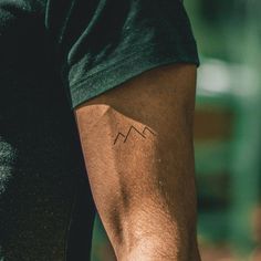 TIny Symmetrical Mountains 2-Week-Tattoo Inkster Simple Tattoos For Guys, Om Tattoo, Wrist Tattoos For Guys, Tattoo Inspiration Men, Tattoo Bracelet, Small Tattoos For Guys, Aesthetic Tattoo