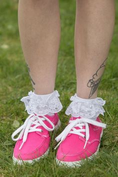 Anklet Crochet Heart Lace Top Anklets - Tube style foot, will fit most feet.Stretch, around leg: 16" at cuffLength, toe to top: 8", unstretched See Sizing Tips tab for more info Crochet Heart Lace, Anklet Crochet, Kilt Socks, Lace Ankle Socks, Half Socks, Plus Size Tights, Sweater Socks, Angel Wing Earrings, Layered Fashion