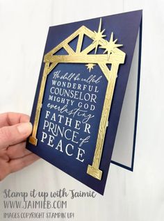 a hand holding up a blue and gold card with the words, i hope you are wonderful