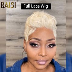 BAISI HAIR Pixie Cut Wig BAISI Full Lace Pixie Cut Wavy Wig (Copy) Side Shaved Hairstyles, One Side Shaved Hairstyles, Dark Skin Blonde Hair, Side Shaved, Short Cut Wigs, Short Hair Designs, Shaved Hairstyles, Stylish Short Hair, U Part Wig