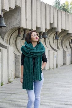 The Lenny Scarf Chunky Crochet Pattern, Chunky Crochet Scarf, Scarf Diy, Crochet Shawl Pattern Free, Diy Scarf, Shawl Crochet Pattern, Scarf Crochet Pattern, Chunky Crochet, Patterned Scarves