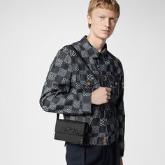 LOUIS VUITTON® - Steamer Wearable Wallet - Black Black Leather Wallet On Chain For Business, Formal Black Wallet On Chain With Removable Pouch, Designer Black Rectangular Wallet On Chain, Designer Black Wallet On Chain With Removable Pouch, Designer Black Wallet On Chain For Business, Black Rectangular Business Wallet On Chain, Designer Black Leather Wallet On Chain, Luxury Black Wallet On Chain With Removable Pouch, Black Leather Wallet On Chain With Removable Pouch