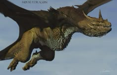 a dragon flying through the air with its wings spread out and it's mouth open