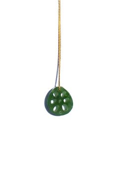 Necklace Nephrite Untreated Lotus root jade pendant necklace is a celebration of this holiday season as a symbol of harmony and unity. Featuring an adjustable gold-plated S925 silver box chain, the lotus root pendant necklace adds a subtle pop of green to any outfit. It's great for everyday wear as well as a gift for your loved ones. Natural and untreated nephrite. Made by handwork of carving and polishing. Because of the gemstone’s natural characteristics, each piece may vary slightly in colors Side Hussle, Jade Pendant Necklace, Lotus Root, Lotus Necklace, The Lotus, Silver Box, Jade Stone, Jade Pendant, Box Chain