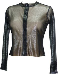 "Solid Metallic Mesh" L/S Buttons Front Cropped Cardigan Style # SM55687. Metallic Nylon Mesh 65% Nylon 35% Metallic Long Sleeve Nylon Winter Top, Long Sleeve Nylon Top For Winter, Sheer Long Sleeve Party Outerwear, Nylon Tops For Party In Fall, Black Sheer Long Sleeve Outerwear, Elegant Long Sleeve Nylon Tops, Sheer Evening Tops For Winter, Fitted Nylon Winter Tops, Fitted Button-up Outerwear For Party