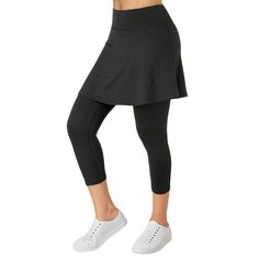 PRICES MAY VARY. Skirts Above Knee:Leggings with long-wide skirts support greater coverage for hip,long-wide skirted leggings are give you confidence and elegance because of full coverage Three Needful Pockets:Two inner pockets for balls and phones in the leggings skirts,and one lined zipper pocket on the skirts skorts back High Waisted Tummy Support:Women skirted leggings with 3.24 IN height waist to support and control tummy,adjustable waist rope provide much greater fit Two Fabrics: All Black Golf Leggings, Skirted Leggings, Exercise Running, Support Women, Running Yoga, Leggings With Pockets, Gym Exercise, Women Skirts, Pocket Leggings