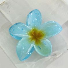 LIGHT BLUE FLOWER hair clip Blue Flower Claw Clip, Blue Flower Hair Clip, 1950s Outfit Ideas, Blue Hair Clips, Hair Clips Aesthetic, Blue Hair Clip, Hair Clip Flower, Light Blue Hair, Diy Hair Accessories Ribbon