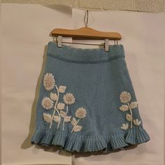 Nwot Small Floral Skirt Import- 25% Wool, 30% Cotton, 45% Nylon Loveshackfancy Skirt, Reference Poses, Art Reference Poses, Christmas Ideas, Floral Skirt, Dream Closet, Art Reference, Womens Skirt, Color Blue