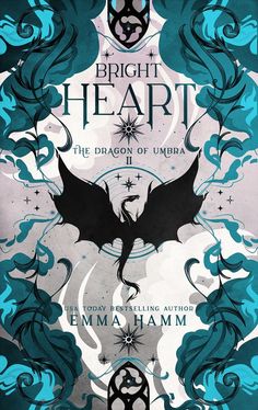 the cover to bright heart by b m hamm, with an image of a bat and