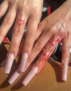 Cute Small Tattoos On Hand, Small Red Finger Tattoo, Red Tattoo On Finger, Red Ink Tattoo Ideas Design, Baddie Simple Tattoos, Red Girly Tattoos, Red And White Ink Tattoo, Small Tattoo Ideas For Women Hands, Red Ink Tattoos Small Hand