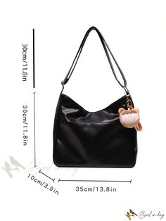 Bird in Bag - Solid Color Capacity Hobo Bag Casual Hobo Backpack Bag For Shopping, Trendy Hobo Bag With Double Handle For School, Trendy Double Handle Hobo Bag For School, Casual Shoulder Bag Backpack For Shopping, Large Capacity Hobo Backpack For Shopping, Large Capacity Hobo Shoulder Bag For School, Large Capacity Shoulder Hobo Bag For School, Casual Hobo Bag For School, Casual Hobo Bag With Removable Pouch For School