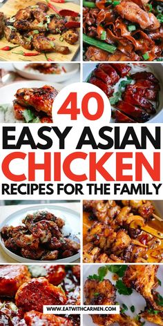 Savor 40 Asian Recipes with Chicken that your whole family will love! These dishes highlight chicken in a range of Asian-inspired flavors, from spicy curries to sweet teriyaki. Easy to prepare and packed with flavor, these recipes are ideal for weeknight dinners or special occasions. Save this pin and explore a variety of mouthwatering chicken recipes for your family! Asian Recipes With Chicken, Asian Chicken Recipes Easy, Thai Mat, Guam Recipes, Asian Cuisine Recipes, Chinese Meals, Hibachi Recipes, Recipe With Chicken, Scottish Dishes