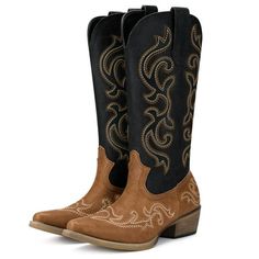 Please Read The Size Chart And Choose The Right Size Before Purchasing.Our cowgirl boots are ideal for all Seasons and most of the occasions, such as shopping, dating, travel, wedding, dance, college, office and so on.And we will provide One Year Quality Assurance backed by us! Size: 8.5.  Color: Multicolor.  Gender: female.  Age Group: adult. Cowgirl Fits, Cowgirl Shoes, Western Cowgirl Style, Cute Cowgirl Boots, Cowboy Boots For Women, Rodeo Boots, Classic Embroidery, College Office, Cowgirl Dresses