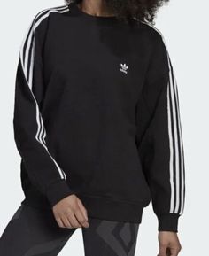 Black Adidas Sweatshirt Outfit, Adidas Black Sweatshirt With Three Stripes, Adidas Sweatshirt Outfit, Adidas Cotton Oversized Sweatshirt, Oversized Cotton Adidas Sweatshirt, Bed Chem, Black Cotton Adidas Sweatshirt, Black Adidas Logo Long Sleeve Sweatshirt, Cotton Loungewear