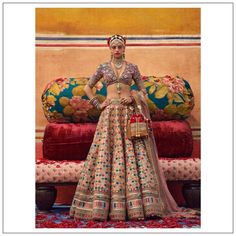 Sabyasachi's 2021 Collection Is Perfect For The Upcoming Wedding Season - Wedbook Printed Embroidery, Anamika Khanna