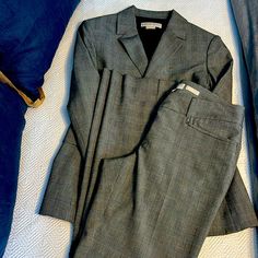 Classic Business Suit By Michael Kors. Fully Lined, Excellent Quality. You Will Love The Look And Feel Of This. Pants Have Hidden Closure. Tailored Gray Sets For Workwear, Fitted Michael Kors Suits For Workwear, Business Suit, Black Gray, Black And Grey, Michael Kors, Grey, Customer Support, Fast Delivery