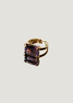 A natural Brazilian amethyst, handcrafted in Peru, set in an 18k solid gold band. Size: 6.5 Other size: 12 - 15 working days. Solid Gold Band, Amethyst Ring, Peru, Gold Bands, Rings Statement, Solid Gold, Statement Rings, Favorite Jewelry, Amethyst