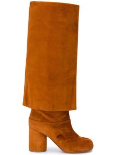 Maison Margiela Oversize Long Tabi Boots - Brown Purple Ankle Boots, Tabi Boots, Tabi Shoes, Boot Print, Martin Margiela, John Galliano, Designer Boots, French Fashion, Suede Boots