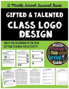 the middle school survival guide for class logo design