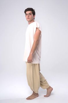 Green Bohemian Linen Organic GOT Certified SNUG Pants Meditation and Yoga Handmade Boho-harem Style Pants. - Etsy Turkey Relaxed Cotton Harem Pants With Straight Leg, Relaxed Fit Conscious Cotton Bottoms, Beige Cotton Harem Pants For Loungewear, Baggy Cotton Harem Pants, Casual Cotton Drop Crotch Harem Pants, Casual Beige Yoga Pants, Summer Cotton Drop Crotch Parachute Pants, Beige Cotton Tapered Leg Sweatpants, Beige Baggy Cotton Harem Pants