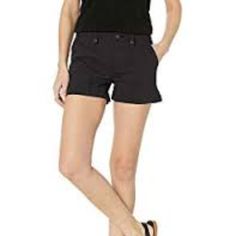 Calvin Klein Womens Linen Shorts New With Tags Size 4 Black Shorts With 5-inch Inseam And Relaxed Fit, Black Relaxed Fit Shorts With 5-inch Inseam, Black Bottoms With 5-inch Inseam And Relaxed Fit, Womens Linen Shorts, Mom Jeans Style, Linen Shorts Women, Bermuda Shorts Women, Mom Denim, Calvin Klein Shorts