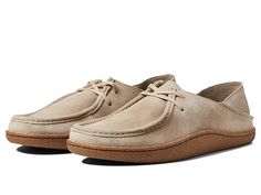 Clarks PiltonWallabee - Men's Shoes : Sand Suede : Bring an offbeat turn to your outfit wearing the Clarks PiltonWallabee Shoes. Leather upper. Leather and textile lining. Lace-up closure. Generously cushioned footbed. Synthetic outsole. Imported. Measurements: Weight: 13 oz Product measurements were taken using size 9, width D - Medium. Please note that measurements may vary by size. Casual Suede Moc Toe Boots, Casual Moc Toe Boots With Branded Insole, Casual Moc Toe Boots With Vibram Sole, Casual Moc Toe Boots With Textured Sole, Casual Lace-up Boots With Suede Lining, Casual Suede Ankle Boot Sneakers, Casual Suede Boots With Plain Toe, Casual Low-top Boots With Suede Lining, Casual Boots With Textured Sole