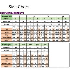 the size chart for women's shoes