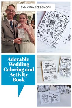 the wedding coloring and activity book is available for purchase at samathdesign com