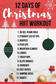 the 12 days of christmas hit workout