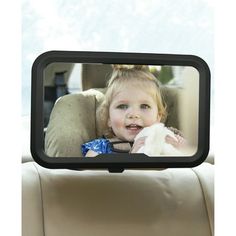 The Peanutshell Back Seat Mirror allows you to easily check in and monitor your baby! This extra-large convex baby back seat car mirror provides a crystal clear, 360-degree wide angle view of your baby while you are behind the wheel. Made of shatterproof acrylic, this durable back seat mirror is the perfect car monitor for baby and is held in place by a black acrylic trim, and 360-degree ball-joint allows you to adjust as needed for a clear view of baby in your car's interior. This backseat mirr Baby Car Seat Mirror, Best Baby Car Seats, Baby Car Mirror, Baby Mirror, Baby Must Haves, Baby Seat, Baby Safety, Traveling With Baby, Car Mirror