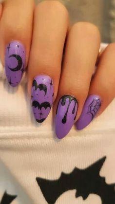 Halloween Nail Art Designs, Horror Nails, Halloween Manicure, Halloween Beauty, Art Designs Ideas, Cute Halloween Nails, Seasonal Nails