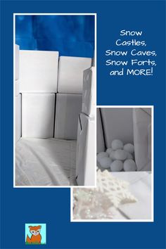 an image of snow cakes, snow forts and more