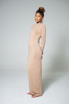 The Naomi dress features a sleek ankle-length silhouette and long sleeves for a timeless and elegant look. Its sleek design and comfortable fabric provide a flattering fit, perfect for any occasion. FABRIC• Jersey Modal Soft Dramatic, Elegant Look, Free Giveaway, Modest Fashion, Ankle Length, Denim Dress, Sleek Design, Dress Skirt, Camel